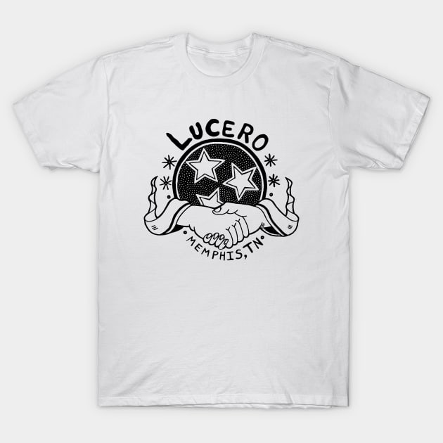 Lucero Band Logo Black White T-Shirt by tinastore